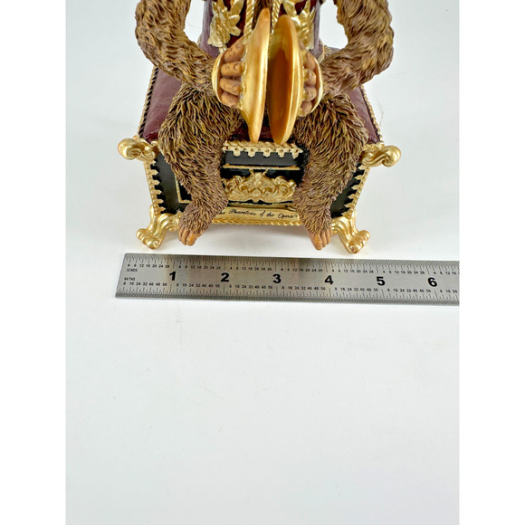 SF Music Box Phantom of Opera Animated Plays Masquerade Monkey Figurine Resin - Picture 5 of 6
